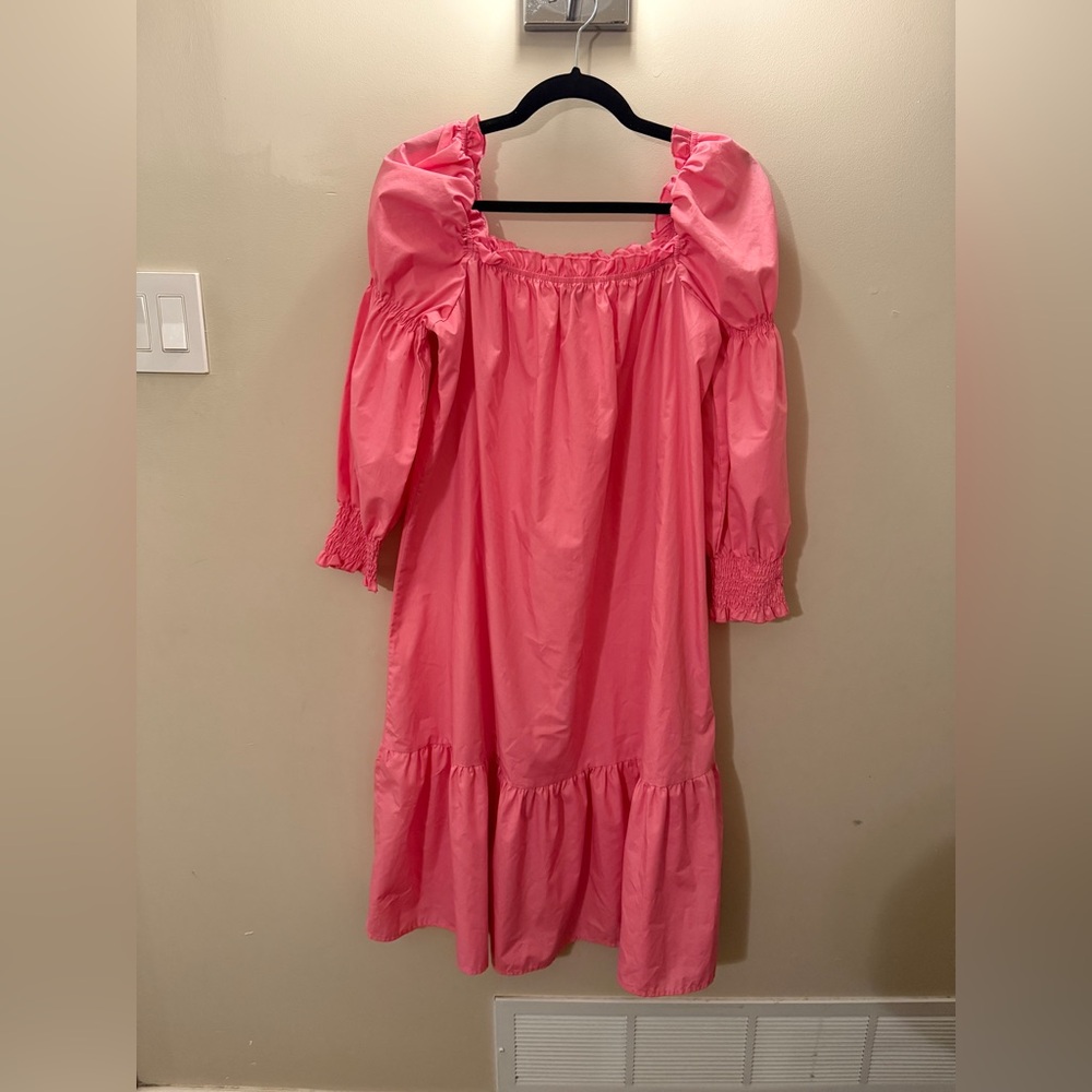 🩷 Pink Puff Sleeve Tiered Dress 🩷